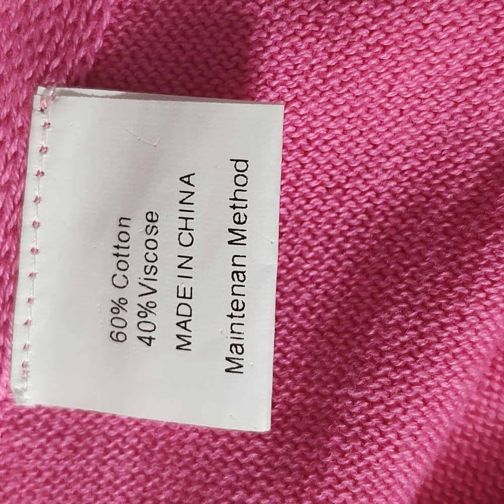 Pink Colorblock V-Neck Blouse - Picture 9 of 11